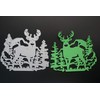 Metal Christmas Elk Forest Cutting Dies, Wapiti Forest Die Cuts