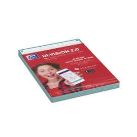 Oxford Revision 2.0 Index Cards A5 (14.8 x 21 cm) Small Squares Front/Back - Mint Green Frame (Pack of 50)