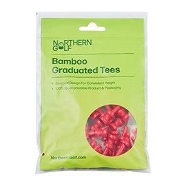 Northern Golf Graduated Bamboo Golf Tees (Red 1 1/4" 40 Tees)