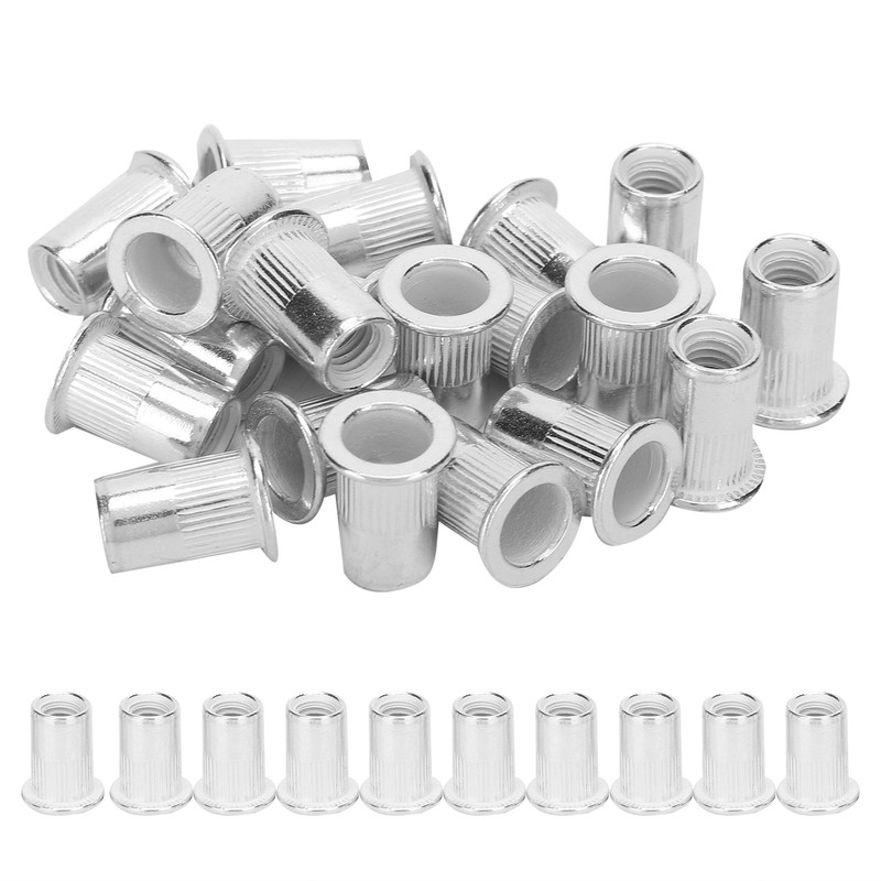 200pcs Professional Aluminum Rivet Nut Threaded Insert Nut Fastener Accessory