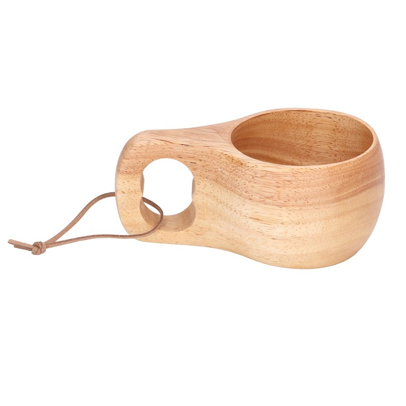 200ml Single Hole Wooden Cup with Hanging Buckle Milk Coffee