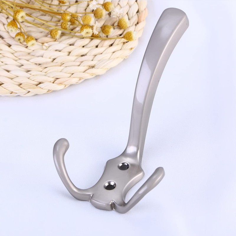Healifty 3 Prong Hook Wall Mounted Robe Hook Retro Utility