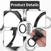 20 Pcs Black Keyring,25 mm Black Flat Split Heavy Duty