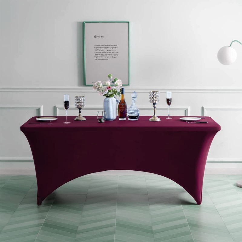 Newthinking 6FT Stretch Tablecloth for Craft, Spandex Stretch Table Cloth,
