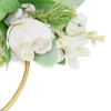 Floral Hoop Metal Ring Wreath Artificial Wall Hanging Wreath for