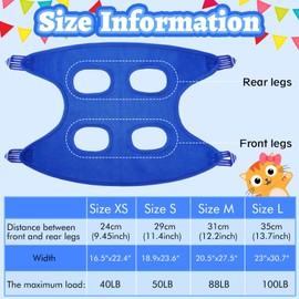 Ferraycle 14 in 1 Pet Grooming Hammock for Dogs Cats, Cat Nail Clipper with Cat Hammock Restraint Bag Clippers Trimmer, Pet Comb, Nail File for Small Cats Dogs Bathing(Blue)