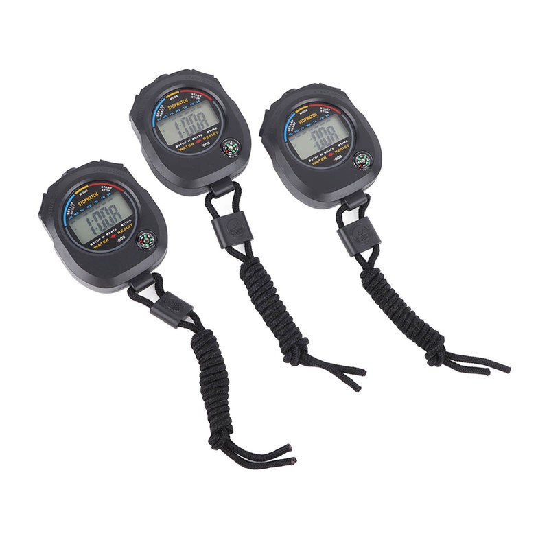 3 PCS Sports Stopwatch High Accuracy Waterproof 40mah Sports Stopwatch