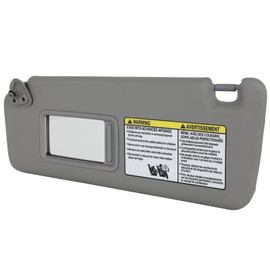 SCITOO Grey Left Driver Side Sun Visor Compatible for Toyota for Highlander 2004-2007, Car Sun Visor Without Sunroofwithout Lights Replacement 74320-48260-A0