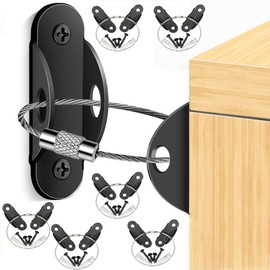 Fall Prevention Hardware Furniture Fall Prevention Goods Set, Earthquakeproof Metal Set, 6 Pairs Set, Earthquake Protection, Strong Type, Fall Prevention, Easy Installation, Disaster Prevention Goods