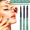 HINZIC 3PCS Nail Clean Up Brushes, Green Nail Art Polish