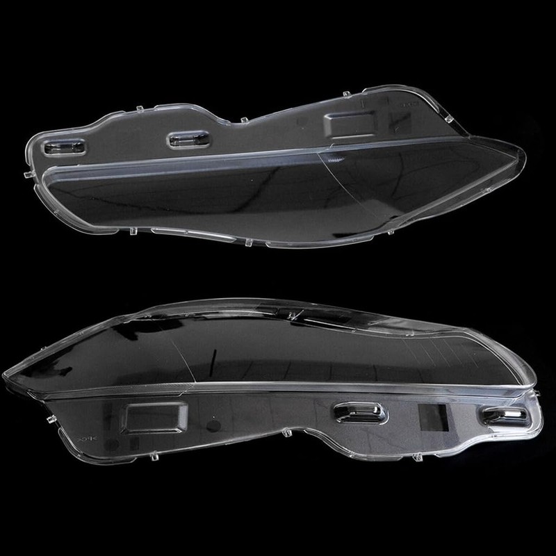 QPCRAP 2Pcs Front Headlamp Headlight Lens Cover Shell Clear Fit