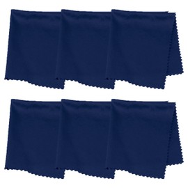 Purity Microfiber Lens Cleaning Cloth - Machine Washable, Lint-Free Microfiber Cloth- Cleans Eyeglasses, Screens, Lenses, Phones and Other Delicate Surfaces - Made in USA - 6 Pack, Dark Blue