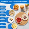 Freezer Containers with Twist Top Lids, Heavy Duty Round Airtight