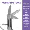 Zenport 16002 10-in-1 Multi-Function Survival Tool w/Case, Silver - 3