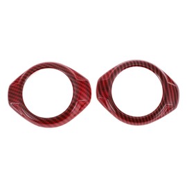 REPAIROCK 2 Pcs A Pillar Speaker Ring Cover Trim for Jeep Wrangler JK JKU 2 Door 4 Door 2015-2017 Window A Pillar Front Horn Speaker Cover ABS Red Carbon Fiber