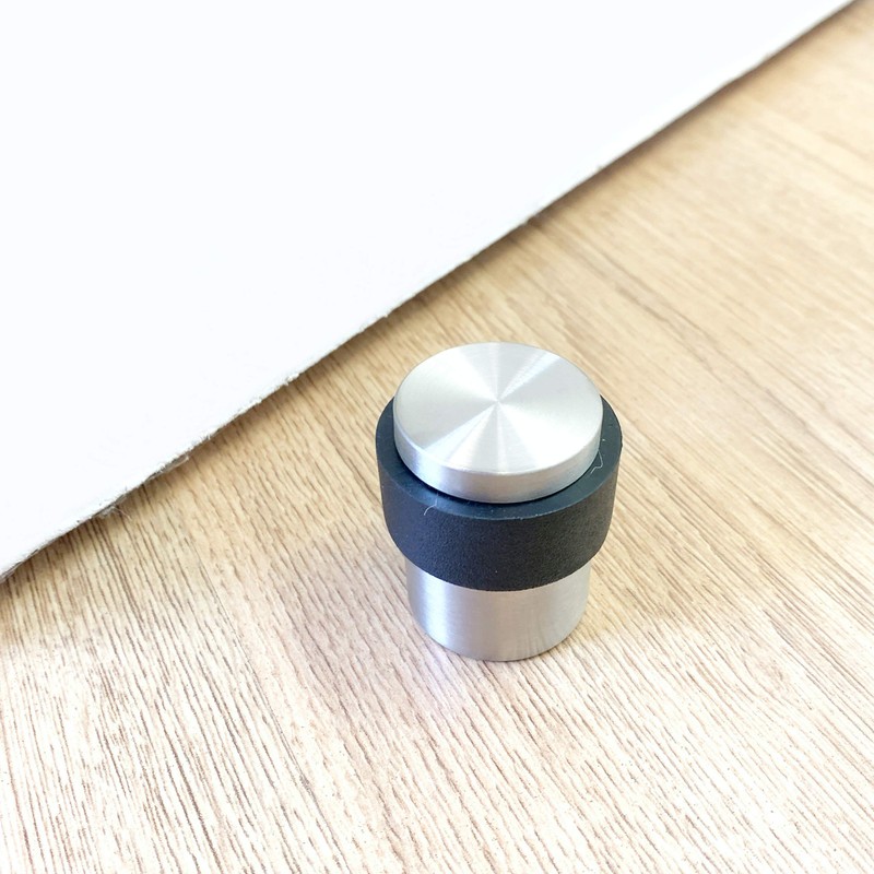 Door Stop Floor Mounted Concealed Fixing Flat Top Satin Stainless