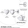 Silvora Dainty Heart S925 Stud Earrings, Valentine's Day Collection Romance