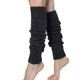 NITESHEYS Lambswool Winter Leg Warmer Natural Wool Footless Long Socks (One Size, Smoky, 1)