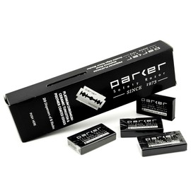 Parker 100‑Count Double Edge Safety Razor Blades – Premium Platinum‑Tungsten‑Chromium Coated Stainless Steel for Smooth, Long‑Lasting Shaves – Fits All DE Razors