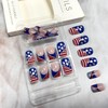 Vopintpy Independence Day Press on Nails Medium Square Fake Nails