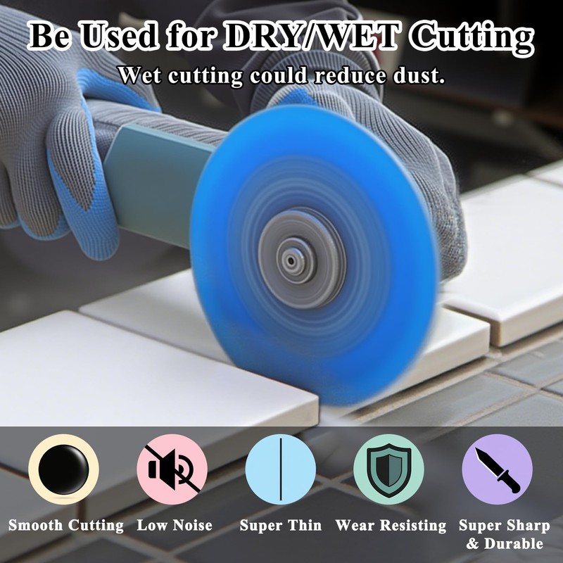 Lamoutor 6Pcs 4 Inch Glass Cutting Disc for Angle Grinder,