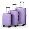 Udorich 3-in-1 V-Stripes PP Trolley Case Set, Fashionable Travel Luggage,
