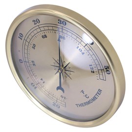 Mipcase Round Decorative Thermometer Metal Digital Gauge for Outdoor Patio Garden and Home Use Accurate and Compact Measurement Tool