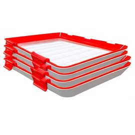 Lyaciomn Food Plastic Fresh-Keeping Tray Stackable Food Tray Reusable Food Fresh-Keeping Tray