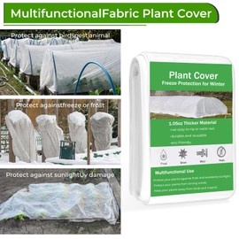 Cookmaster 10x50FT Plant Covers Freeze Protection, Garden Floating Row Covers for Raised Beds/Vegetables Insect/Winter Frost,Frost Cloth Plant Freeze Protection (White, 1.05oz/yd²)