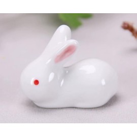 speed mao Cute Rabbit Ceramic Chopsticks Rest Caratory, Set of 6