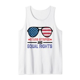 Stars Stripes And Equal Rights Sunglasses Usa Flag Tank Top