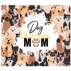 Unbranded 20oz Sublimation Tumbler Wrap Cartoon Dog Mom Ready to Press Heat Transfer