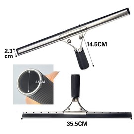 Water Drainer Wiper Glass Cleaning Silica Gel Squeegee Glass Cleaning Professional Tool Squeegee Glass Squeegee Stainless Steel Size 25/35cm Glass Wiper Water Squeegee Glass Cleaning Glass Scrubber