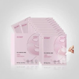 Collagen Niacinamide Face Mask 8 Pack Hydrating Sheet Masks Skin Brightening Moisturizing Firming Care Hydrogel Facial Mask Tone Improving Skincare Set Travel Pack