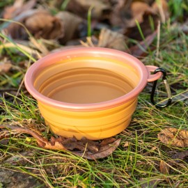 Made Easy Kit Portable Collapsible Travel Pet Bowl for Water or Food, in 2 Sizes - 12 oz, Brown
