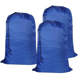 Washable Travel Laundry Bag with Drawstring (3 Pack), Large Dirty Clothes Bag Fit a Laundry Basket or Clothes Hamper, Enough to Hold 4 Loads of Laundry,26x39 inches RoyalBlue 3 - Color: RoyalBlue 3