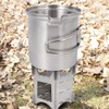 Outdoor Cookware Set, Stainless Steel Camping Pot Lightweight Camp Cookware