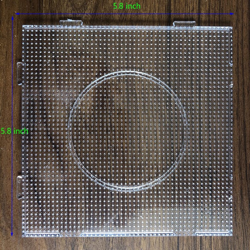 ZLLBTMO 4PCS 2.6MM Fuse Beads Boards Large Square Clear Plastic