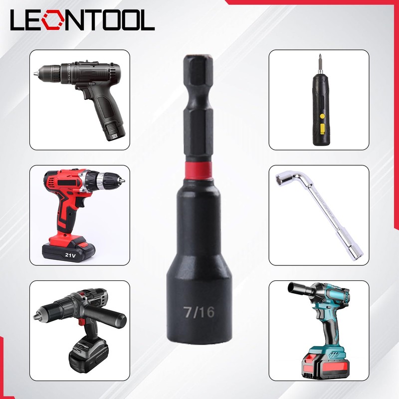 LEONTOOL Magnetic Nut Driver Set, Magnetic Nut Driver Set, Impact