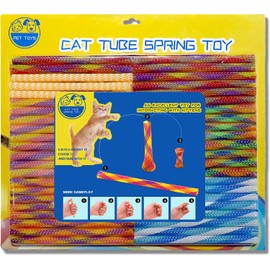 RosyLife - Paquete de 44 juguetes de tubo para gatos, juguete interactivo para gatos de interior, atraen a gatos para golpear, morder, cazar (color al azar) (44 paquetes)