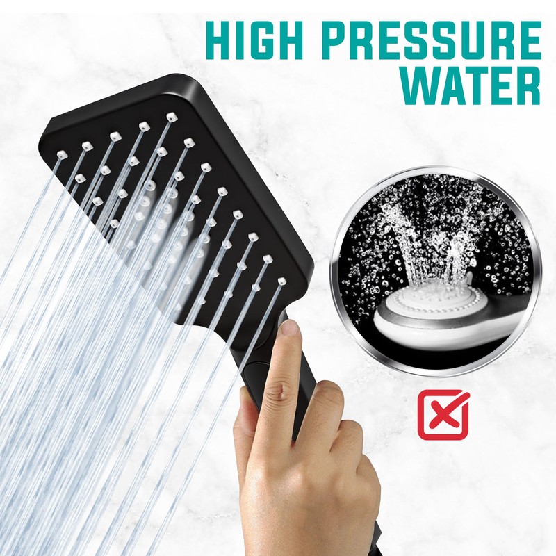 Metpure Handheld Shower Head with Easy Clicker for Multiple Sprays.