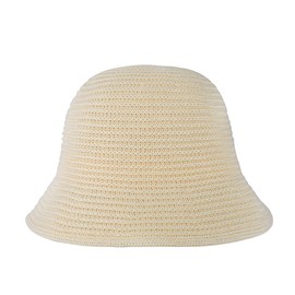 Eigso Women's Woven Mesh Summer Bucket Hats Unisex Foldable Beach Fishing Sun Hat for Woman Man, A2: Beige