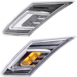Clear Lens White/Amber LED Front Side Marker Light Kits for 2017-2020 Toyoto 86/GT86 2013-2016 Scion FR-S 2013-2020 Subar.u BRZ LED Turn Signal Lights Running/Parking White/Amber Led Sidemarker Lamps