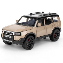 imtfzct 1/32 Toyota Prado Alloy Model, Children's Toy Car with Pull Back Function, Sound and Light Model Car, Children's Toy with Opening Doors, Gift for Children from 4-7 Years (Gold)