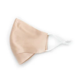 100% Mulberry Silk Face Mask, Face Masks Washable UK, Reusable Face Masks, 2 Layers Nose Wire Adjustable. UK (Nude 01)
