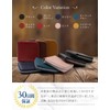 YunaYura Genuine Leather Bifold Wallet, Round Zipper, Thin, Lightweight, Large