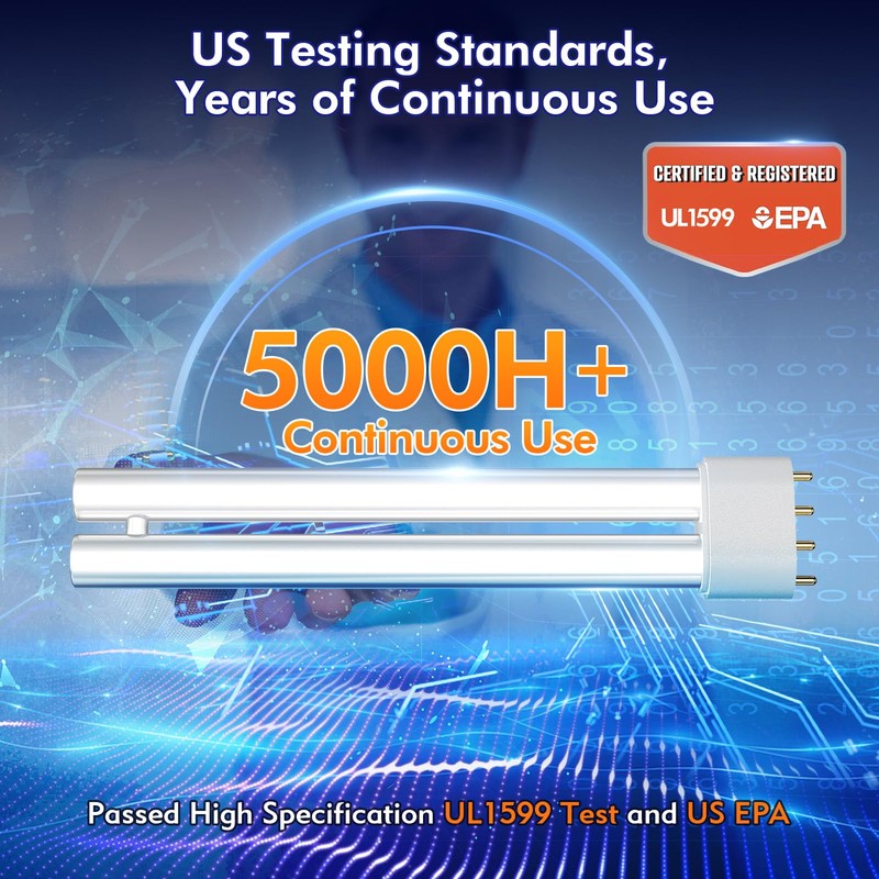 AMUFER 18W Bug Zapper Replacement Bulb, H-Shaped Tube with 4-Pin