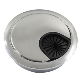 Bonsicoky 2"(50mm) Metal Desk Grommet, Zinc Alloy Desk Cord Hole Cover for Wires Cable Office Desk, Chrome