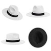 SAJUZEN Womens & Mens Fedora Hats, Wide Brim Fedora Hats