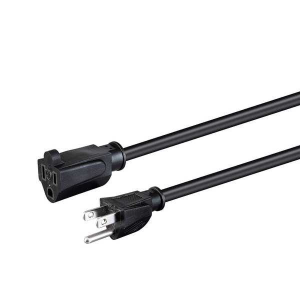 Monoprice Extension Cord - 3 Feet - Black | NEMA